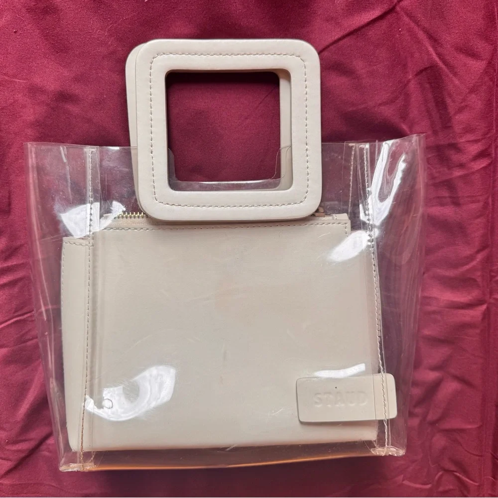 Staud Mini Shirley bag Cream PVC Clear - Picture 3 of 3